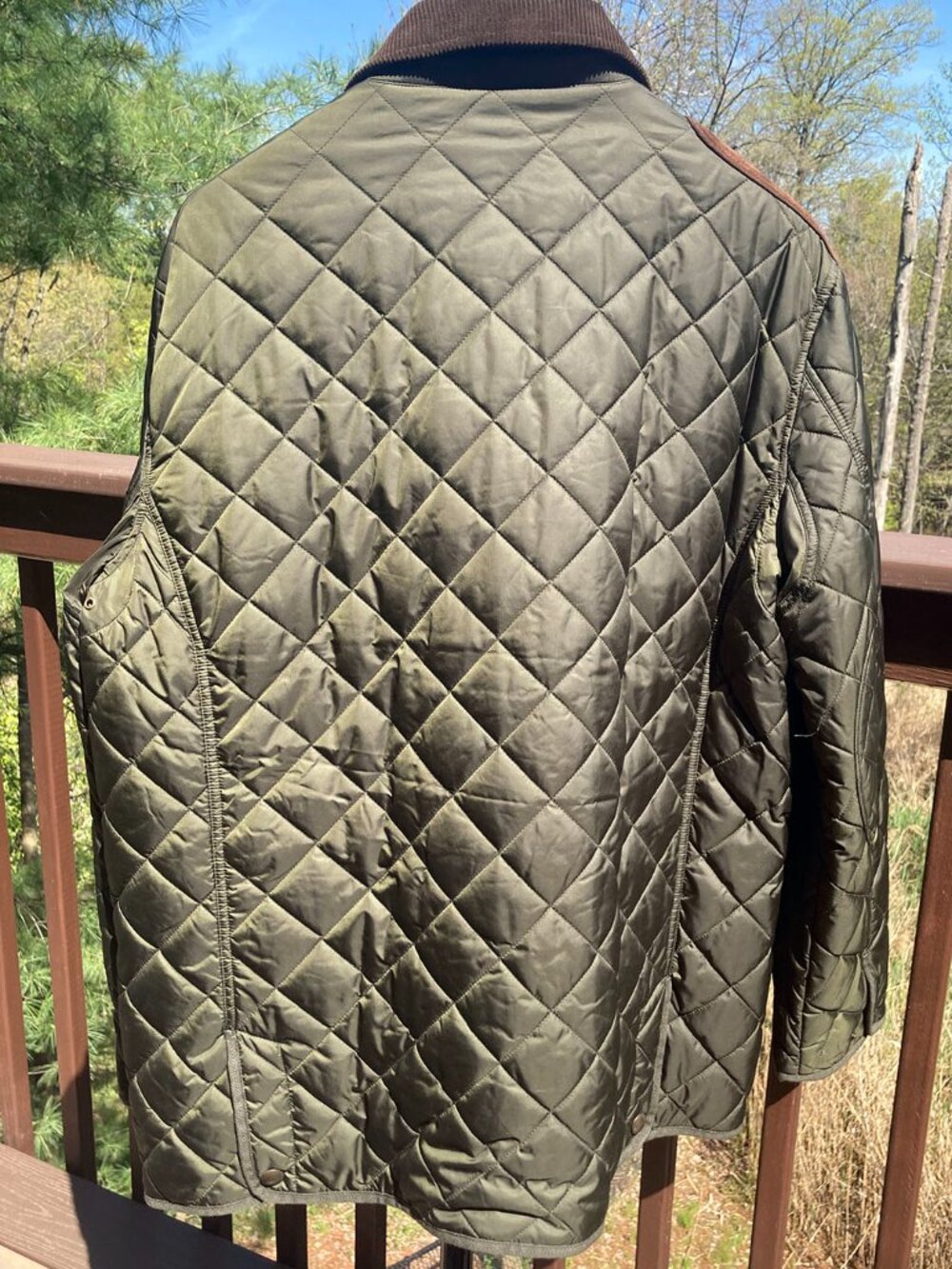 Polo Ralph Lauren Quilted Barn Puffer Jacket , Corduroy Accents, Extra Large, XL - Picture 2 of 12